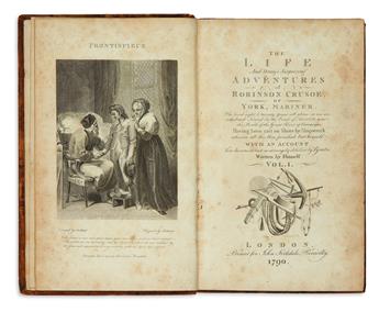 DEFOE, DANIEL. The Life and Strange Surprizing Adventures of Robinson Crusoe, of York, Mariner. 2 vols. 1790